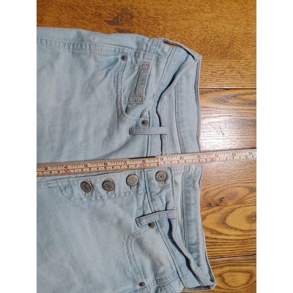 OLD NAVY Jeans Womens 4P BLUE LIGHT Wash STRAIGHT ? Preowned Button Fly Used - Picture 9 of 13
